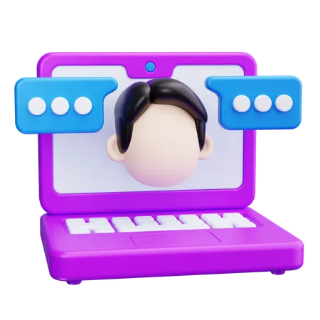 Chat en vivo  3D Icon