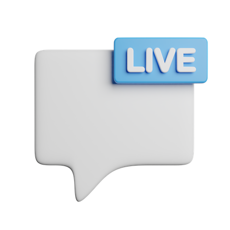 Chat en vivo  3D Icon