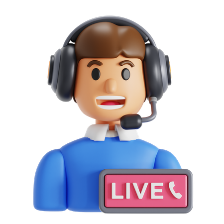 Servicio al cliente de chat en vivo  3D Icon