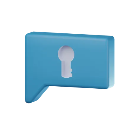 Chat Encryption  3D Icon