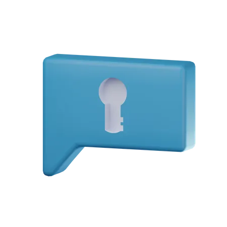 Chat Encryption 3D Icon