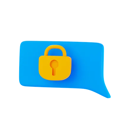Chat Encryption  3D Icon