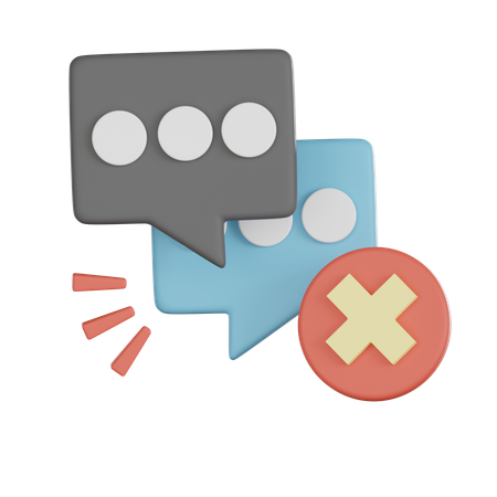 Chat Error  3D Icon
