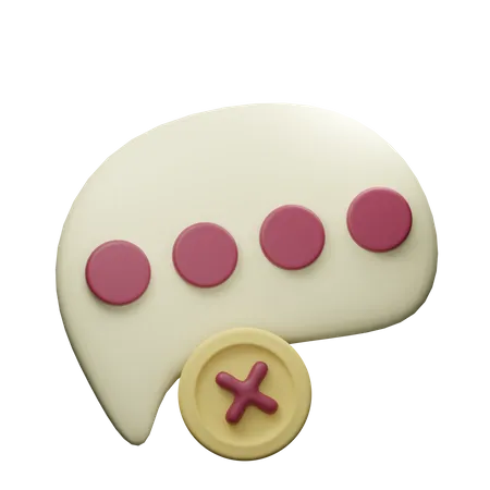 Chat Error  3D Icon