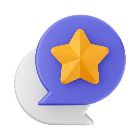 Estrella de chat  3D Icon