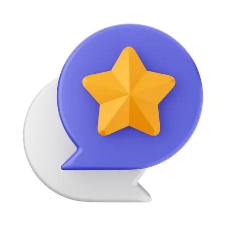 Estrella de chat  3D Icon