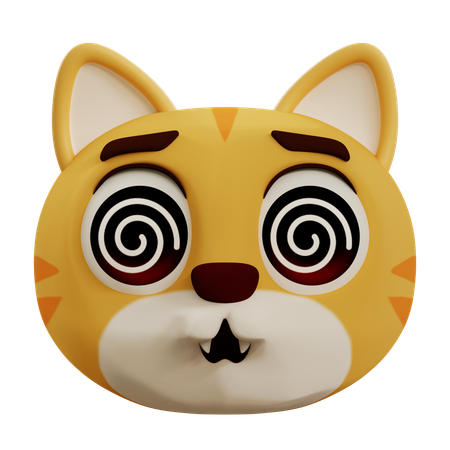 Chat étourdi  3D Icon