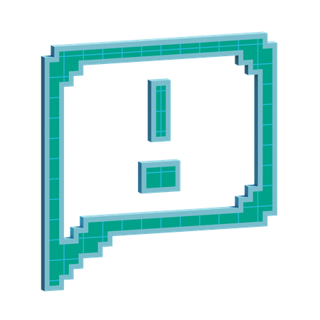 Chat-Fehler  3D Icon