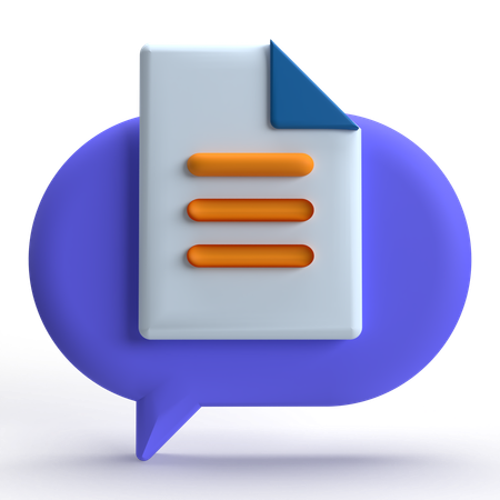 Chat File  3D Icon