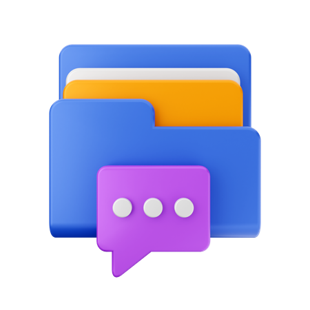 Chat File  3D Icon