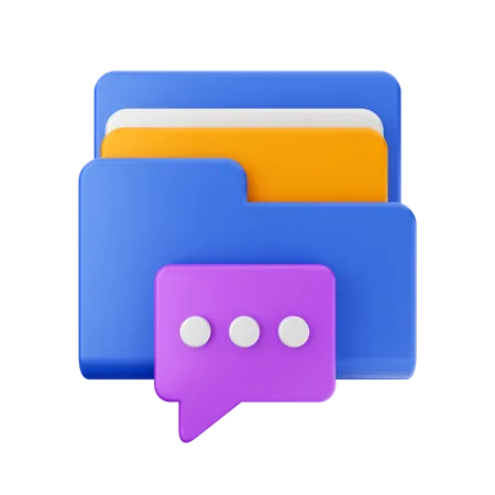 Chat File  3D Icon