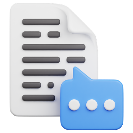 Chat File  3D Icon