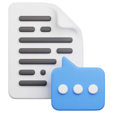 Chat File  3D Icon