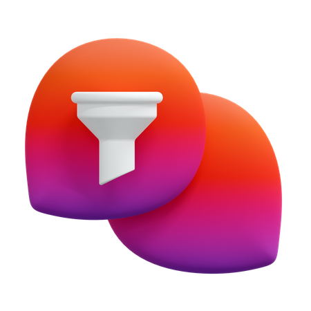 Chat Filter  3D Icon