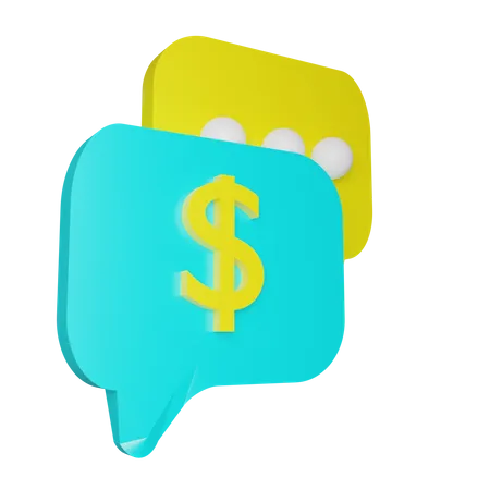 Discussion financière  3D Icon