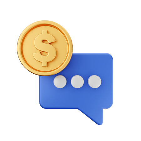 Discussion financière  3D Icon