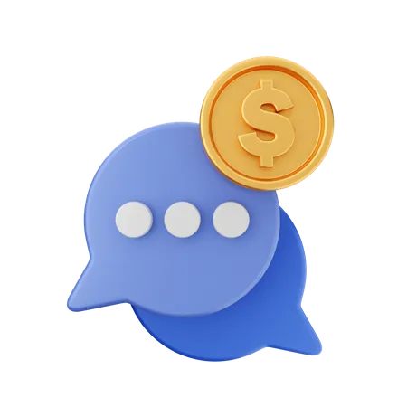 Discussion financière  3D Icon