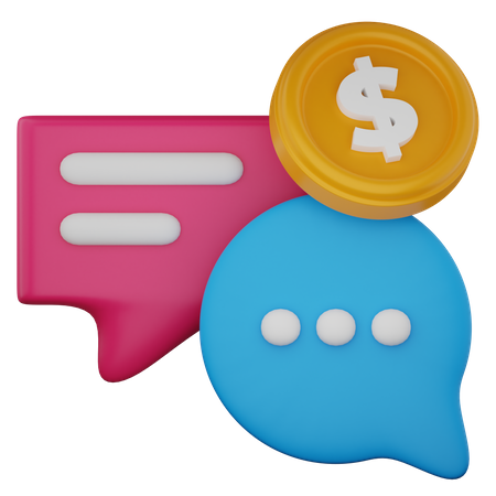 Discussion financière  3D Icon