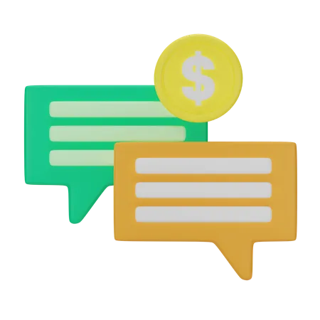 Discussion financière  3D Icon