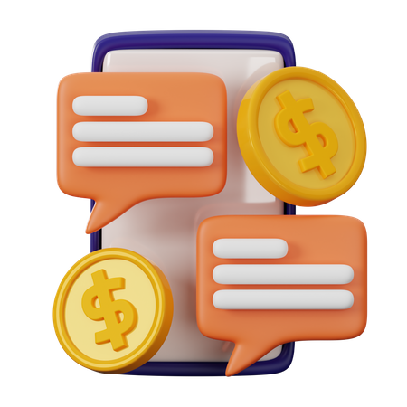 Discussion financière  3D Icon