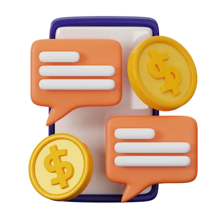 Discussion financière  3D Icon