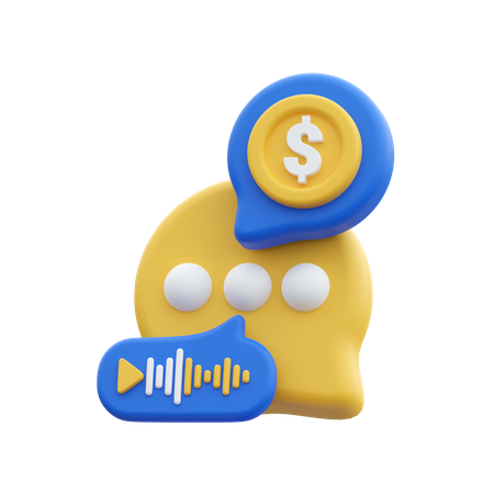 Discussion financière  3D Icon