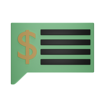 Discussion financière  3D Icon