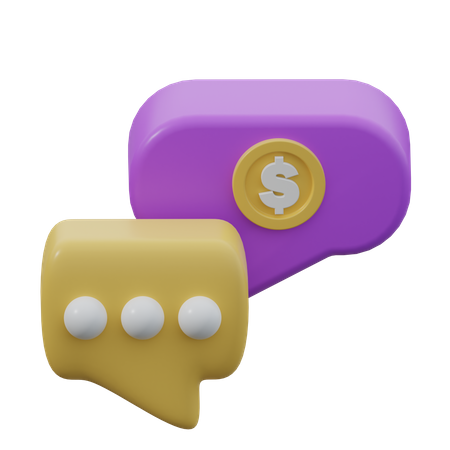 Chat de finanzas  3D Icon