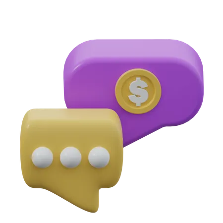 Chat de finanzas  3D Icon