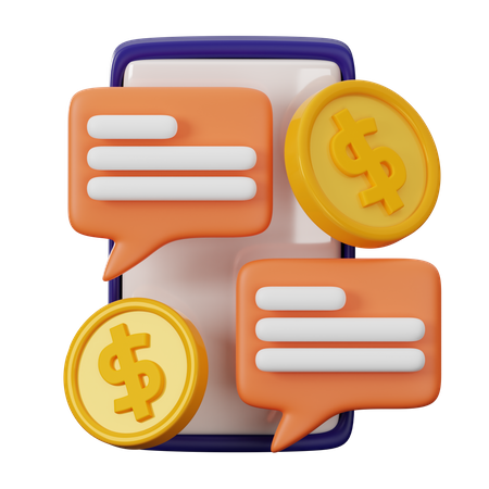 Charla financiera  3D Icon