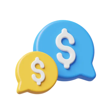 Chat de finanzas  3D Icon