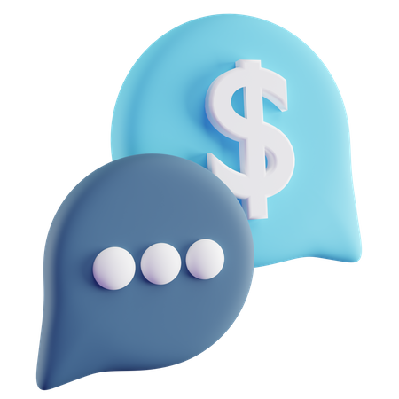 Chat de finanzas  3D Icon