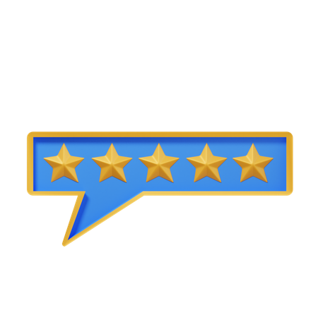 Chat Five Star  3D Icon