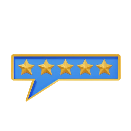 Chat Five Star  3D Icon