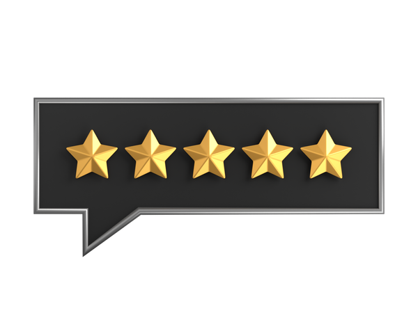 Chat Five Star Rating  3D Icon