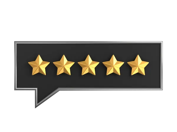 Chat Five Star Rating  3D Icon