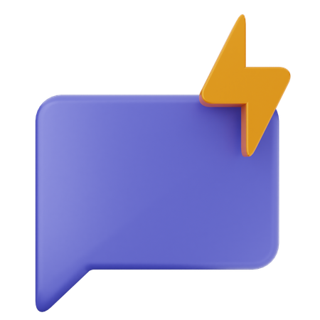 Chat flash  3D Icon