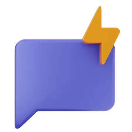 Chat flash  3D Icon