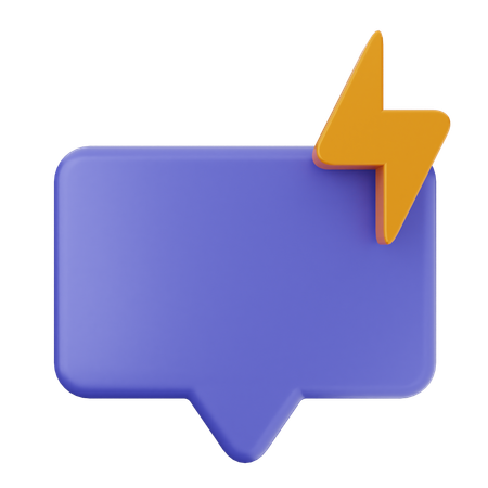 Chat flash  3D Icon