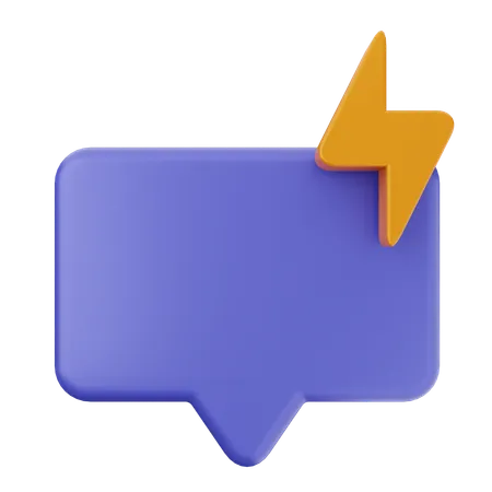 Chat flash  3D Icon