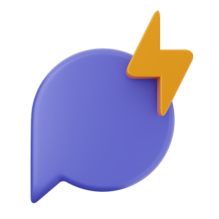 Chat flash  3D Icon