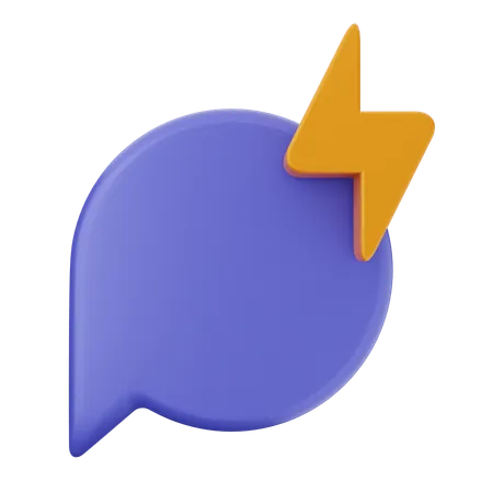 Chat flash  3D Icon