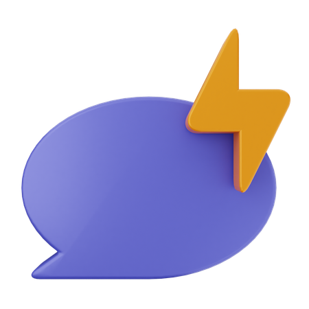 Chat flash  3D Icon