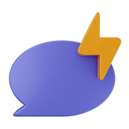 Chat flash  3D Icon