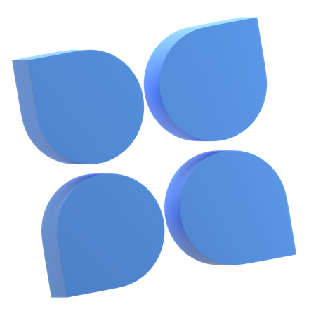 Chat Flower  3D Icon