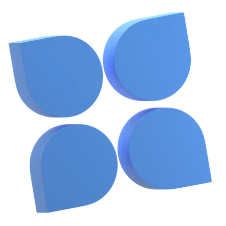 Chat Flower  3D Icon