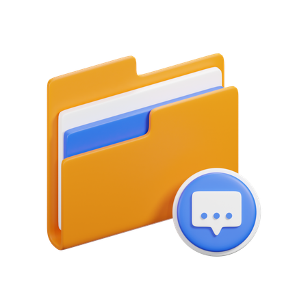 Chat Folder  3D Icon