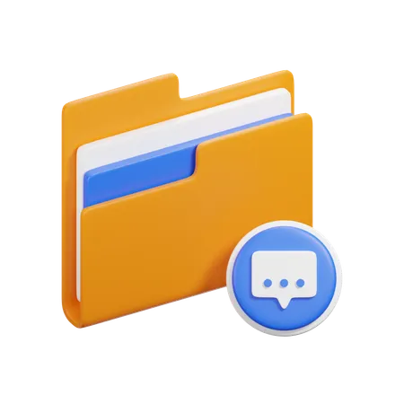 Chat Folder  3D Icon