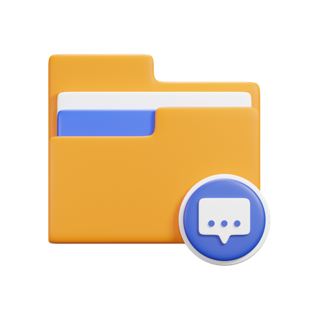 Chat Folder  3D Icon