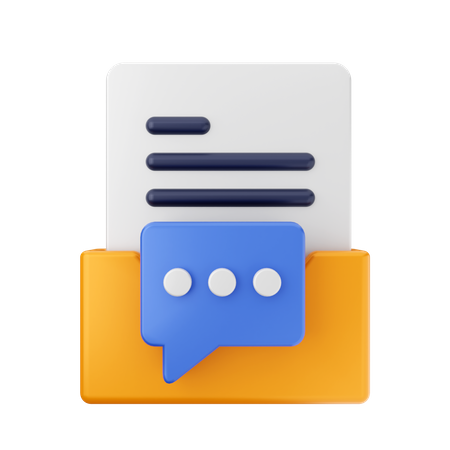 Chat Folder  3D Icon